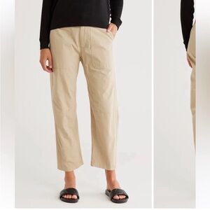 Rag & Bone Khaki Cotton Work Pants Leyton Crop